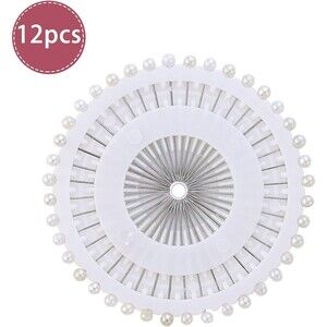 480 Pcs White Pearlized Ball Head Pins